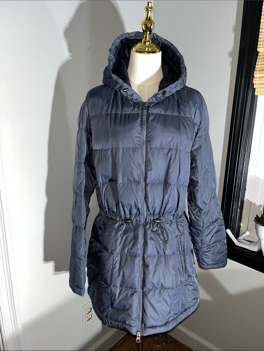 L.L. Bean Women's Hooded Packable Puffer Jacket - Slate - Size XL